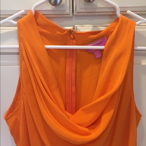 Banana Republic orange silk top - Picture 4 of 5